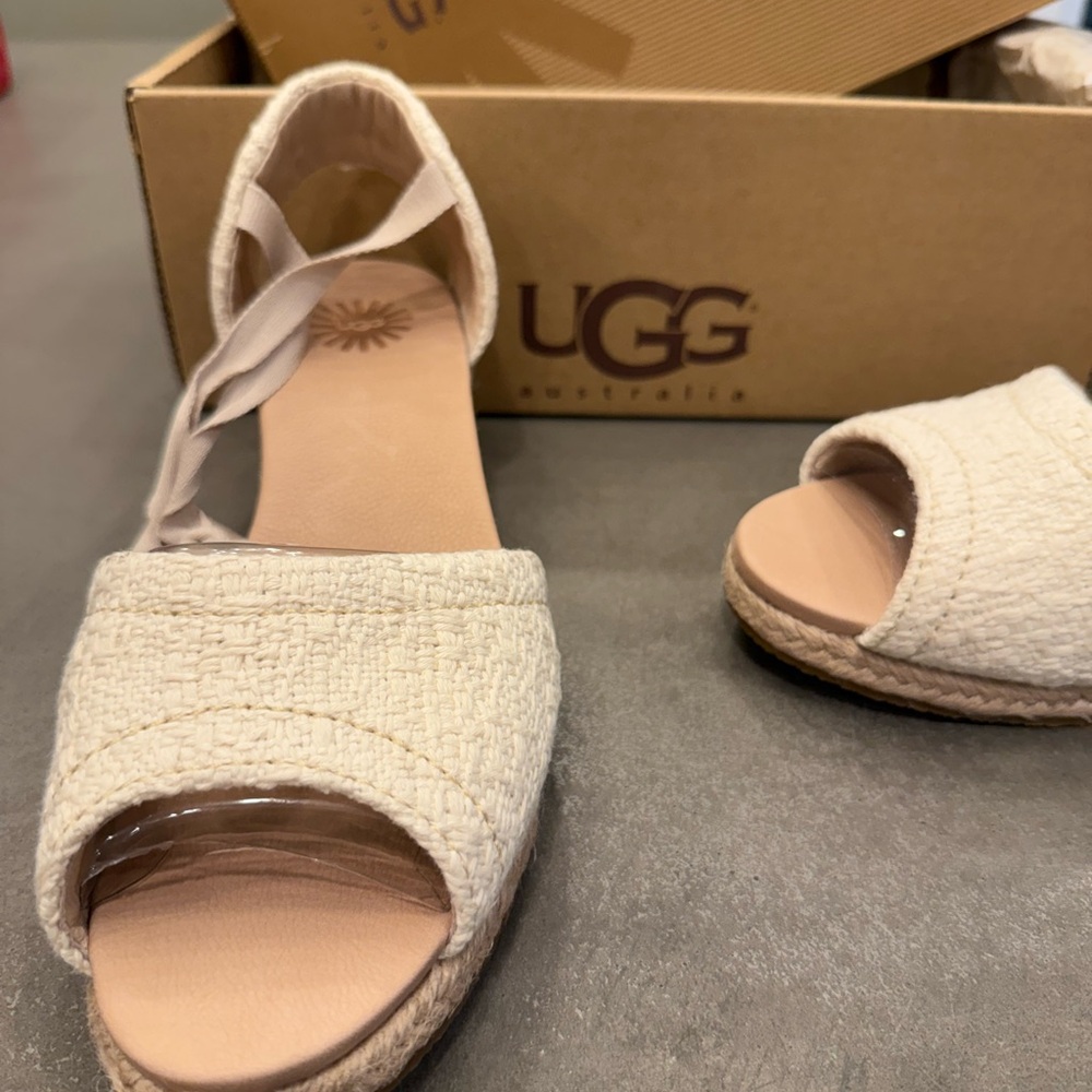 UGG Women's Cream Espadrille Sandals
